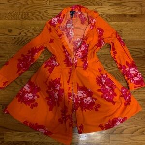 Orange and Pink Floral Dress